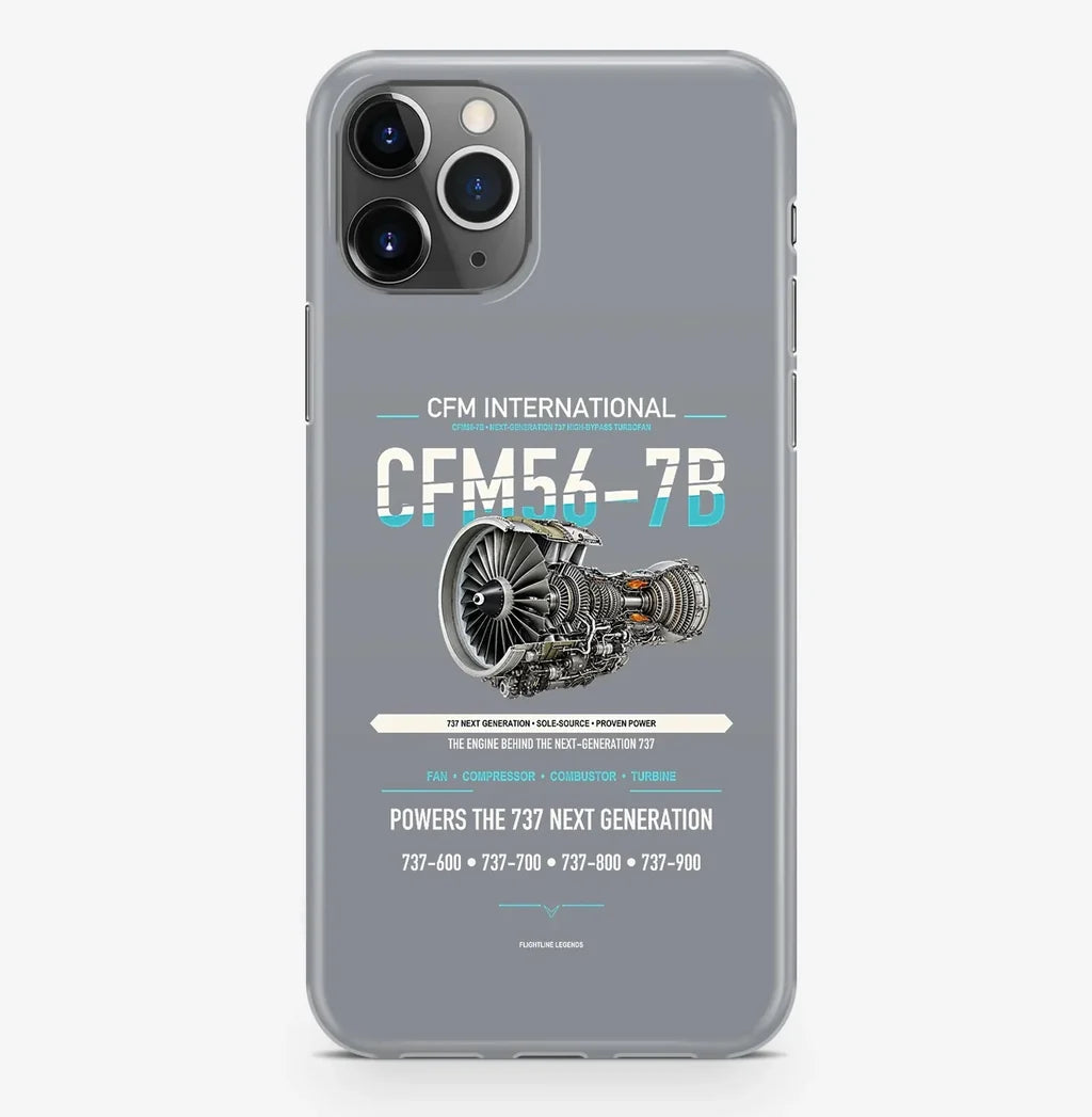 CFM56-7B Case ProMax design on gray iphone case promax