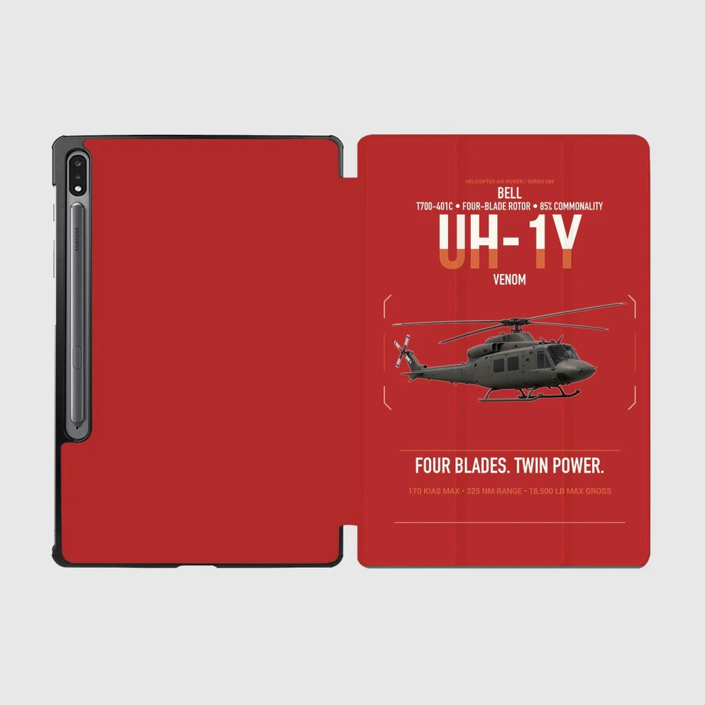 Bell UH-1Y Venom design on red samsung tablet tablet case