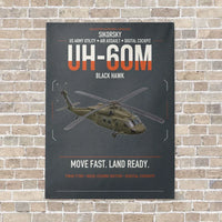Thumbnail for Sikorsky UH-60M Black Hawk vertical canvas print - no frame - gray background