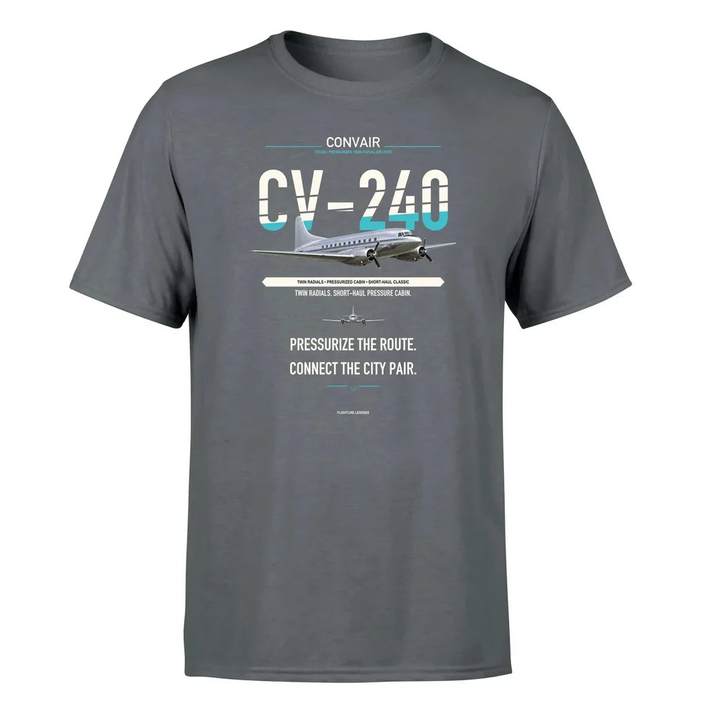 Convair CV-240 design on gray single side