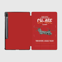 Thumbnail for Boeing Vertol CH-46E Sea Knight design on red samsung tablet tablet case
