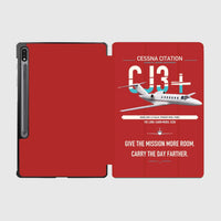 Thumbnail for Cessna Citation CJ3+ design on red samsung tablet tablet case