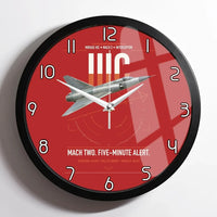 Thumbnail for Dassault Mirage IIIC design on red framed wall clock