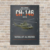 Thumbnail for Bell Canada CH-146 Griffon vertical canvas print - no frame - gray background