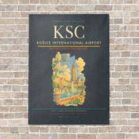 Thumbnail for Košice International Airport KSC vertical canvas print - no frame - gray background