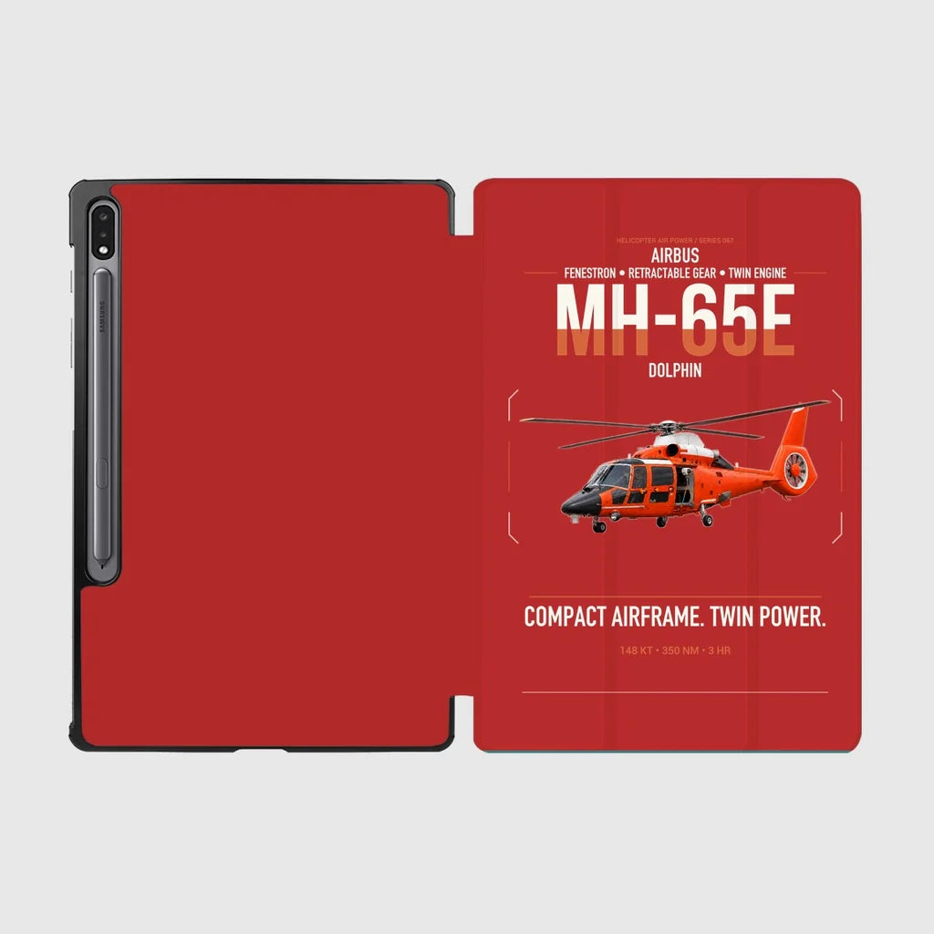 Airbus MH-65E Dolphin design on red samsung tablet tablet case