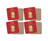 Thumbnail for Tenerife North Airport (TFN) design on red 4 pieces set coaster