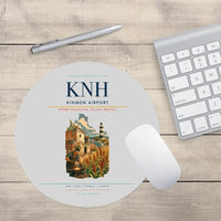 Thumbnail for Kinmen Airport (KNH) design on light gray round mouse pad