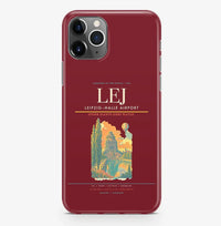 Thumbnail for Leipzig Airport (LEJ) design on dark red iPhone 16 Pro MagSafe case