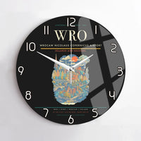 Thumbnail for Wrocaw Nicolaus Copernicus Airport WRO Wall-Clock No-Frame - Black