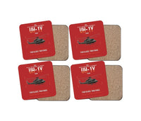 Thumbnail for Bell UH-1Y Venom design on red 4 pieces set coaster