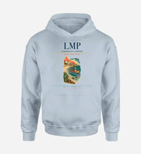 Thumbnail for Lampedusa Airport (LMP) design on light blue hoodie single-side print