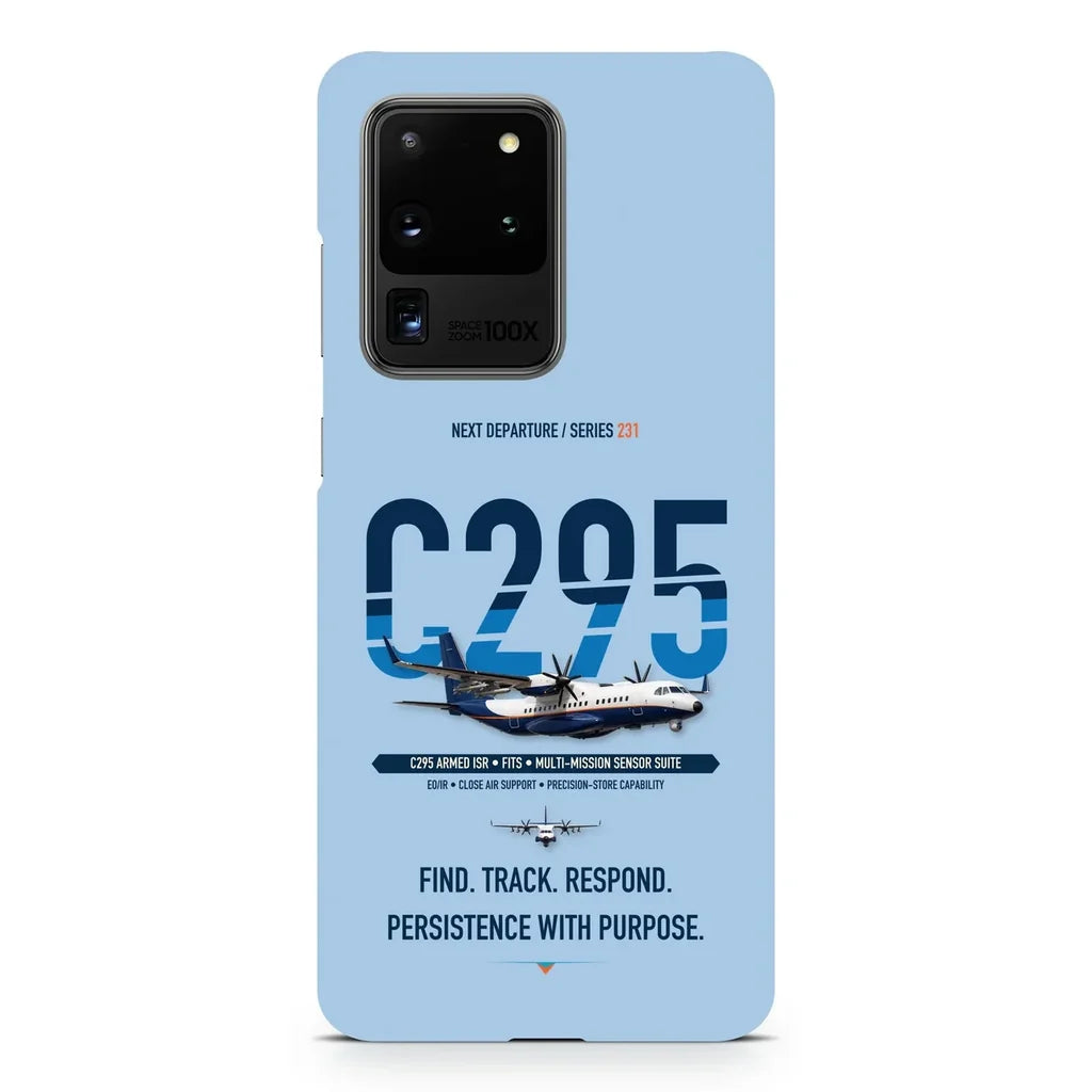 Airbus C295 Armed ISR design on samsung case - light blue