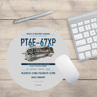 Thumbnail for PT6E-67XP design on light gray round mouse pad