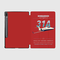 Thumbnail for Bombardier Learjet 31A design on red samsung tablet tablet case