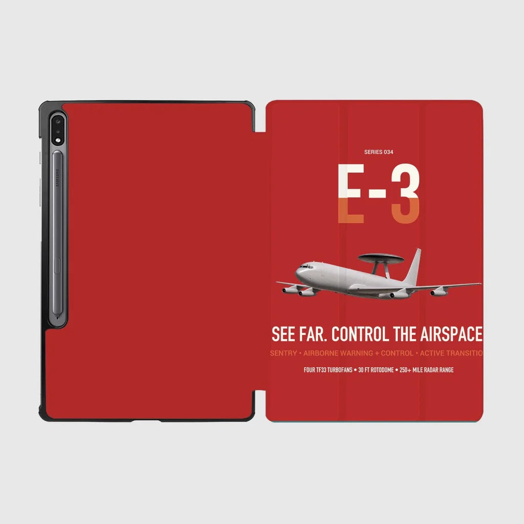 E-3 Sentry AWACS design on red samsung tablet tablet case