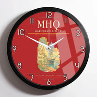 Thumbnail for Mariehamn Airport (MHQ) design on red framed wall clock