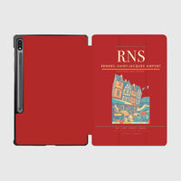 Thumbnail for Rennes–Saint-Jacques Airport (RNS) design on red samsung tablet tablet case