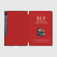 Thumbnail for Buffalo Niagara International Airport (BUF) design on red samsung tablet tablet case