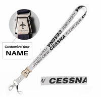 Thumbnail for CESSNA Flight Crew seat belt lanyard - white with name