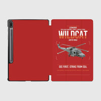 Thumbnail for Leonardo AW159 Wildcat HMA2 design on red samsung tablet tablet case