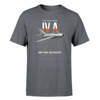 Thumbnail for Dassault Mystère IV A design on gray t-shirt, single-side print