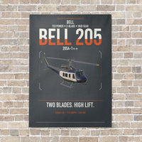 Thumbnail for Bell 205A-1++ vertical canvas print - no frame - gray background