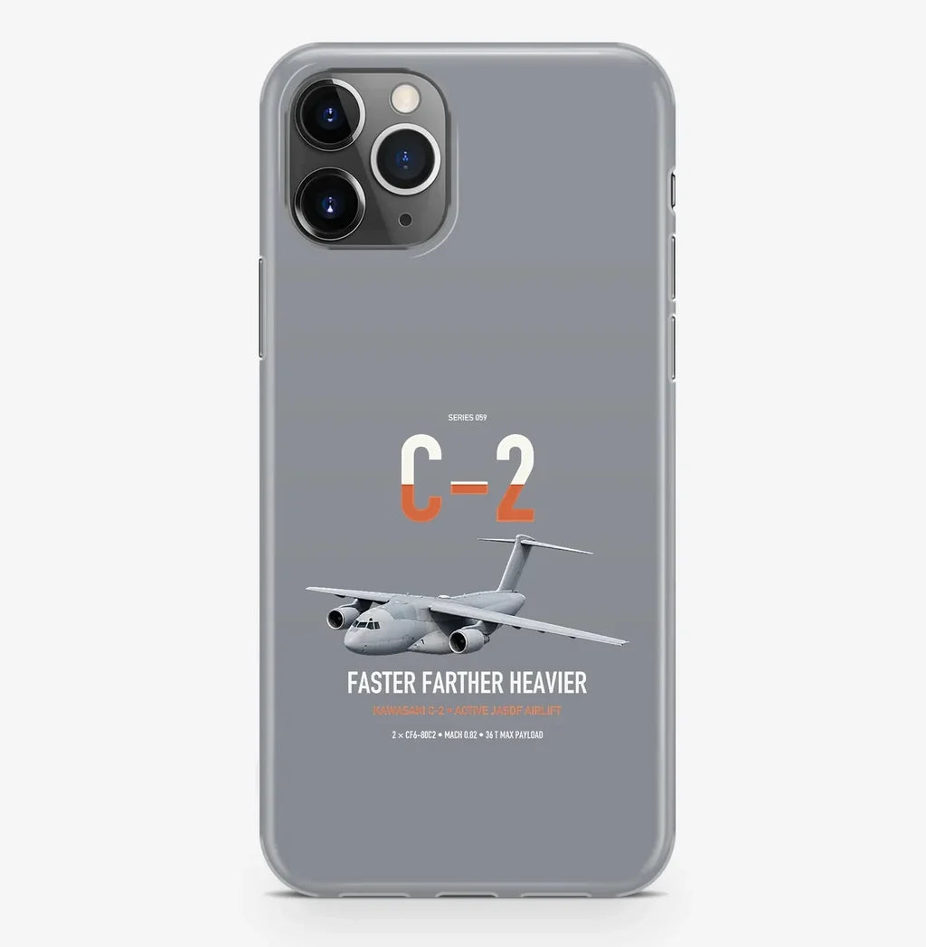 Kawasaki C-2 design on gray magsafe iphone case, for iPhone Pro Max