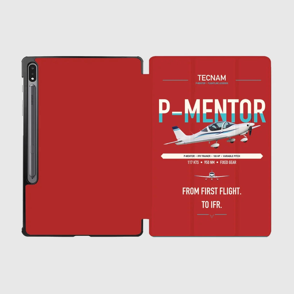 Tecnam P-Mentor design on red samsung tablet tablet case