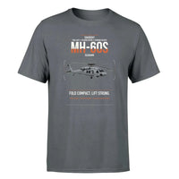 Thumbnail for Sikorsky MH-60S Seahawk design on gray t-shirt, single-side print