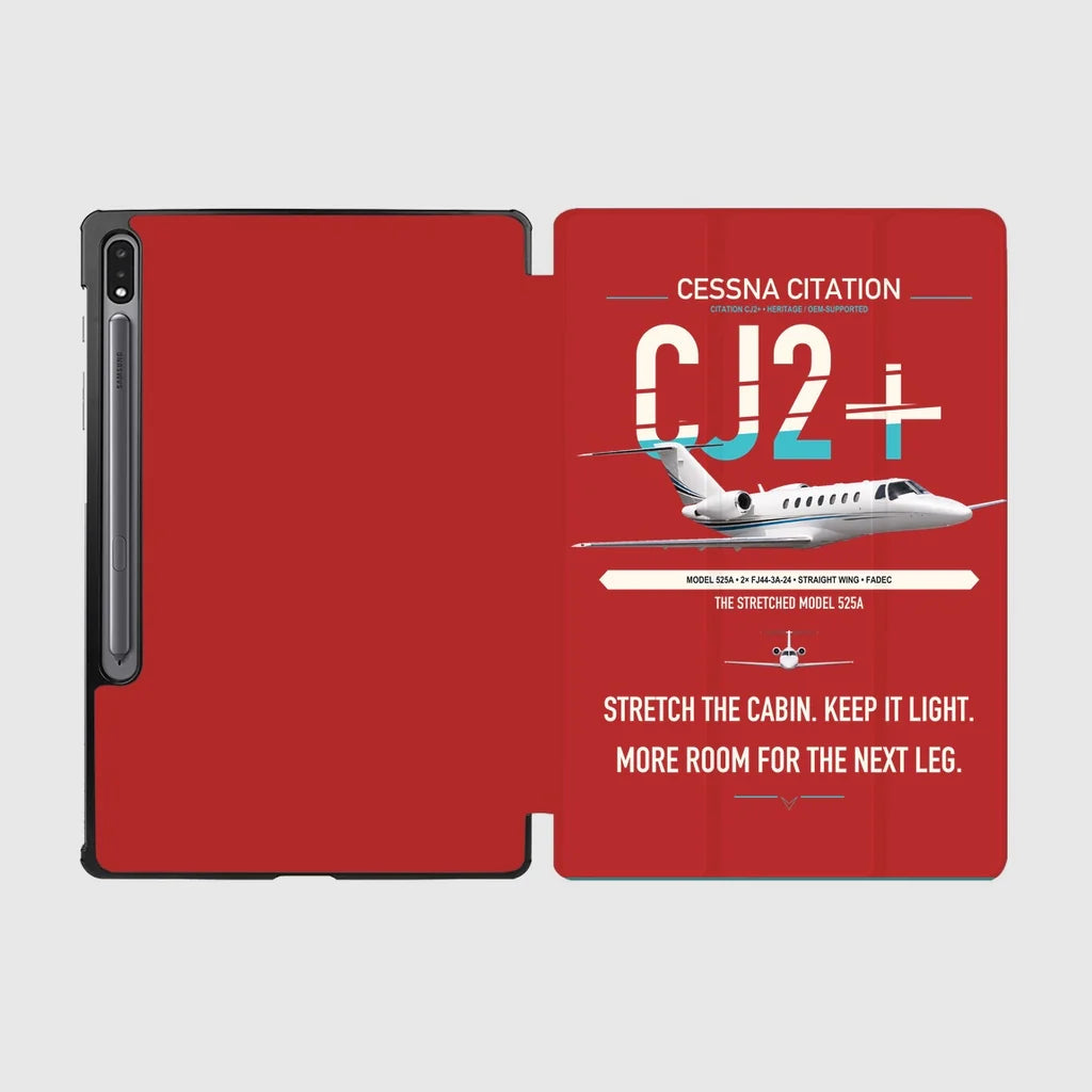 Cessna Citation CJ2+ design on red samsung tablet tablet case