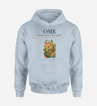 Thumbnail for Oradea International Airport (OMR) design on light blue hoodie single-side print
