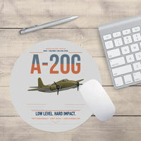 Thumbnail for A-20G Havoc design on light gray round mouse pad