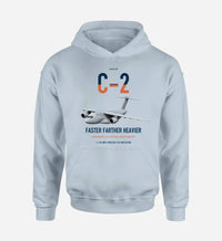 Thumbnail for Kawasaki C-2 design on light blue double-side hoodie, single-side print