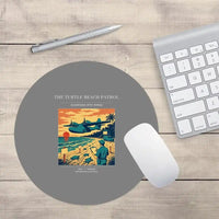 Thumbnail for VINTAGE G4443 - The Turtle Beach Patrol - Designed Mouse Pads design on gray round