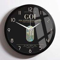 Thumbnail for Goa International Airport Dabolim GOI Wall-Clock Framed - Black