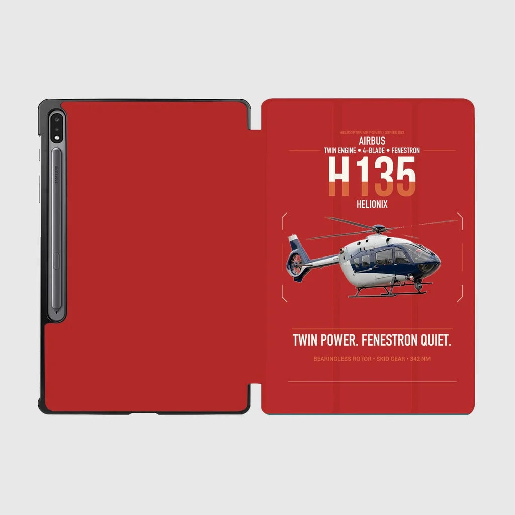 Airbus H135 design on red samsung tablet tablet case