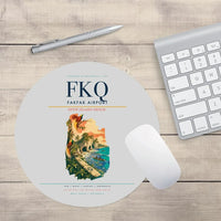 Thumbnail for Fakfak Airport (FKQ) design on light gray round mouse pad