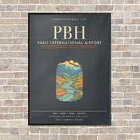 Thumbnail for Paro International Airport PBH - Canvas Framed - Gray