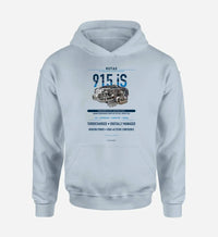 Thumbnail for 915 iS design on light blue hoodie single side