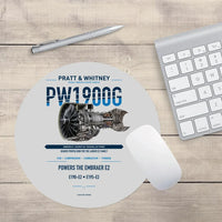 Thumbnail for PW1900G design on light gray round mouse pad