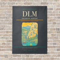 Thumbnail for Dalaman Airport DLM vertical canvas print - no frame - gray background