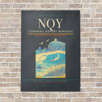 Thumbnail for Cornwall Airport Newquay NQY vertical canvas print - no frame - gray background
