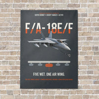 Thumbnail for F A-18E F Buddy Tanker vertical canvas print - no frame - gray background