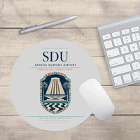 Thumbnail for Santos Dumont Airport (SDU) design on light gray round mouse pad