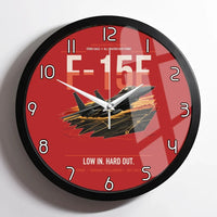 Thumbnail for F-15E Strike Eagle design on red framed wall clock
