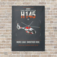 Thumbnail for Airbus H145 D3 vertical canvas print - no frame - gray background