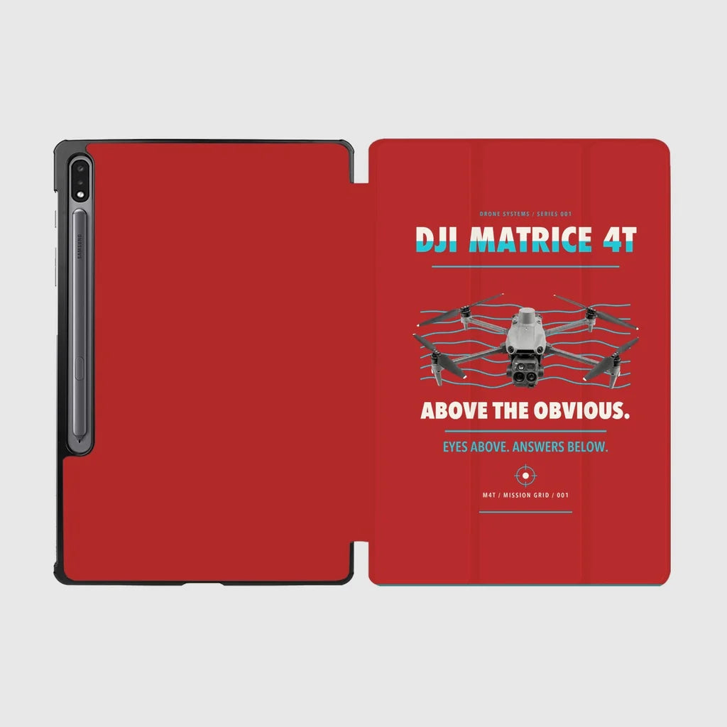DJI Matrice 4T design on red samsung tablet tablet case