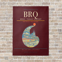 Thumbnail for Brno - Turany Airport BRQ - Canvas No Frame - Dark Red