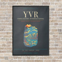 Thumbnail for Vancouver International Airport YVR - Canvas Framed - Gray